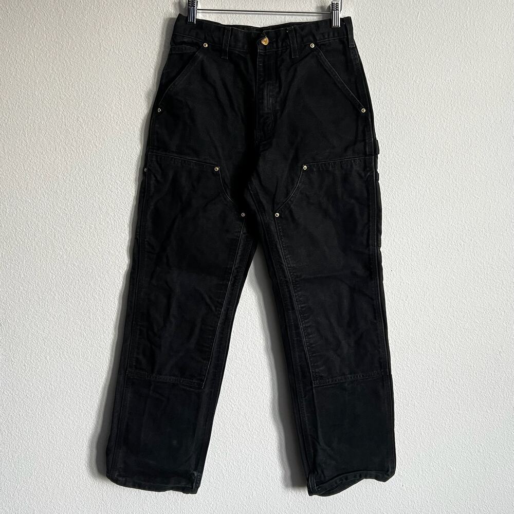Carhartt B01 BLK black double knee work wear carpenter pants